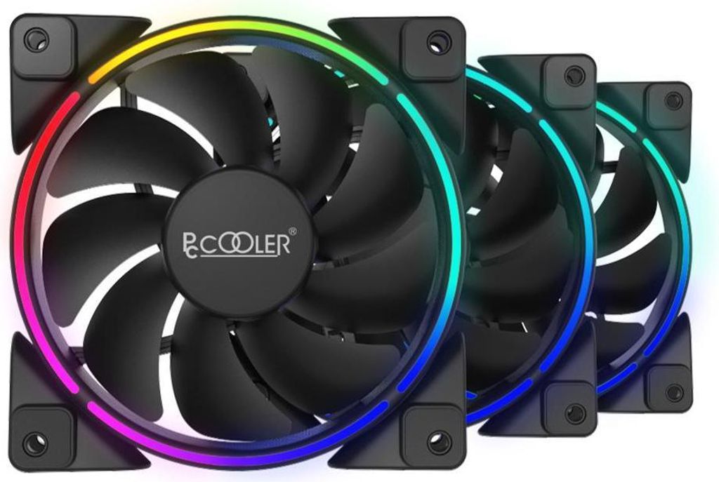 Pccooler 3in1 120mm Gehäuselüfter in FRGB - Ventilator - 12 cm - 1000 RPM - 2000 RPM - 29,1 dB - 68 cfm