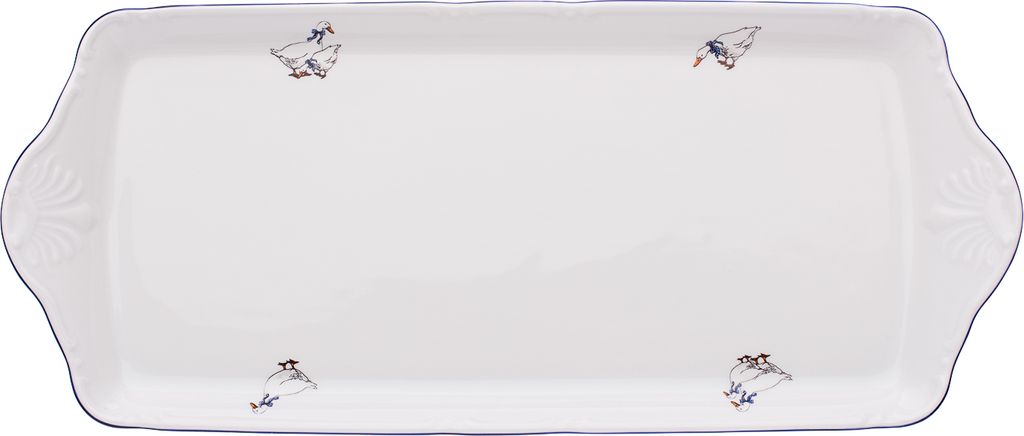 Thun 1794 Porcelánový podnos, husy, 39 cm, Constance, Thun