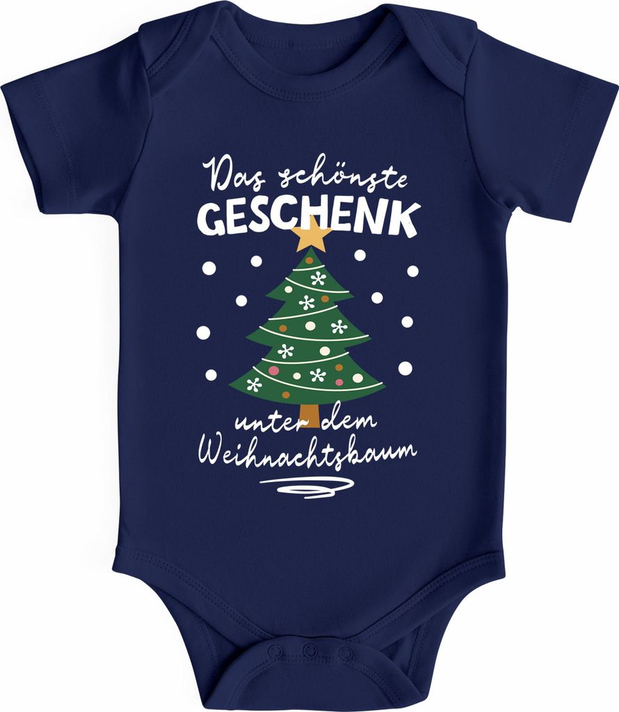 Baby Body kurzarm Weihnachten Spruch Lustig Das schönste Geschenk bin ich Christmas Outfit für Mädchen & Jungen Baumwolle MoonWorks