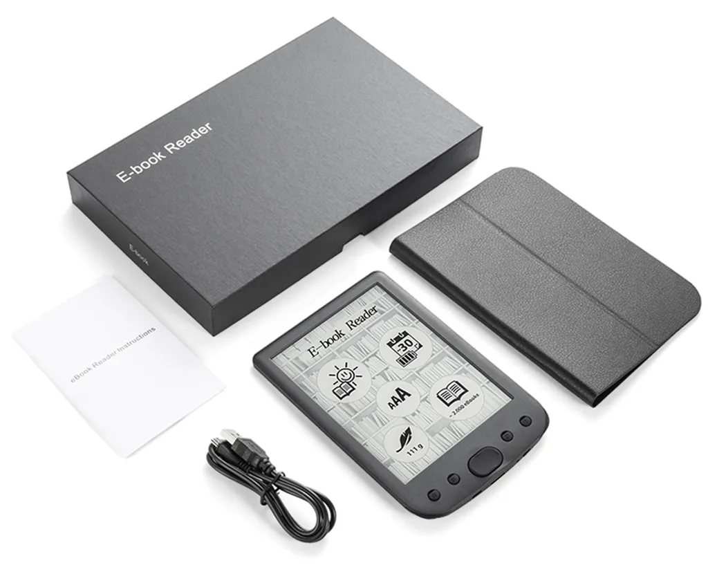 Lecteur eBook portable 6 pouces avec haut-parleur et écran E-Ink pro