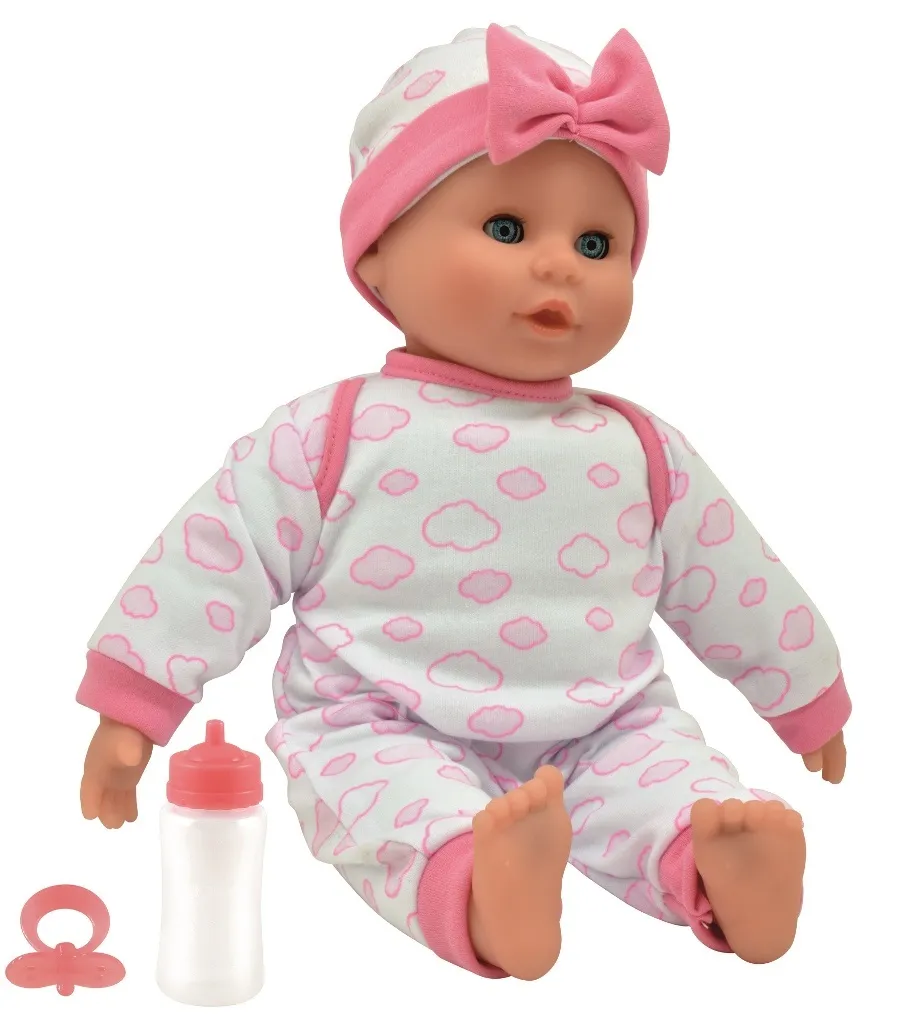 Dolls World Baby Babble 38cm - Poupée interactive avec 16 sons de bébé