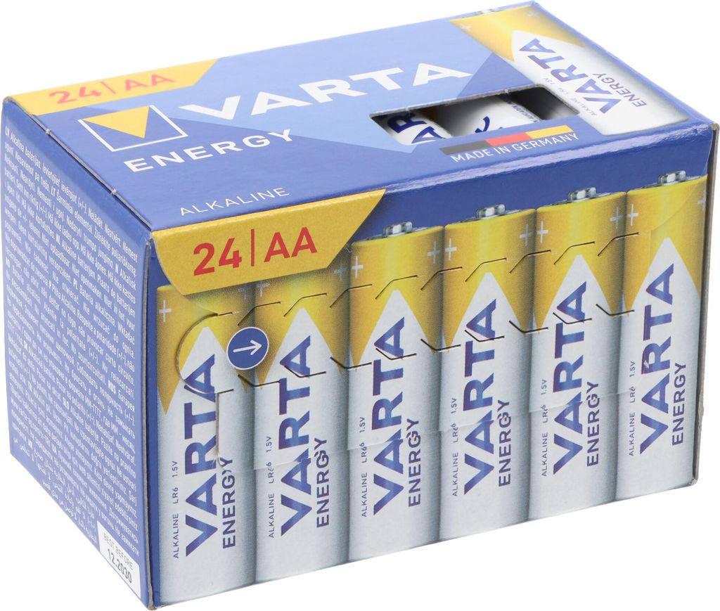 24 Stück Varta AA Mignon LR6 Batterie inklusive er Aufbewahrungsbox