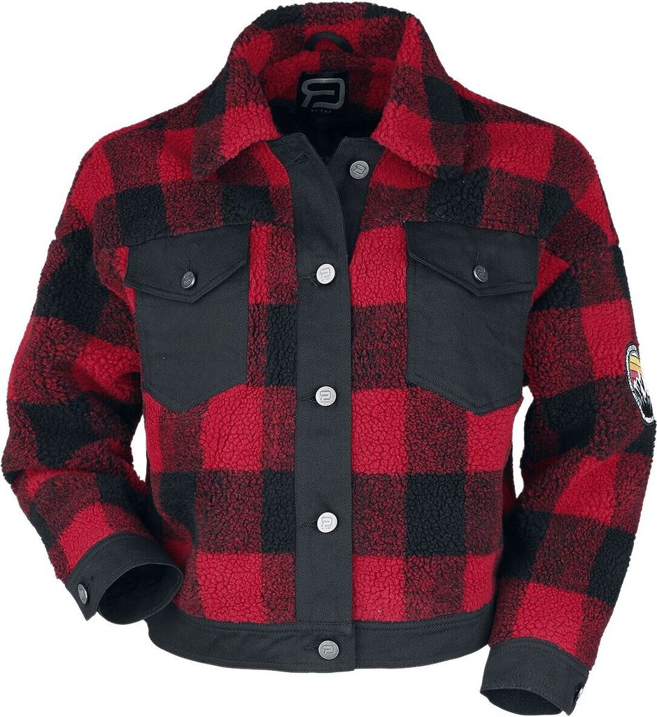 RED by EMP Damen schwarz-rot karierte Lumberjacke im Produktbild 