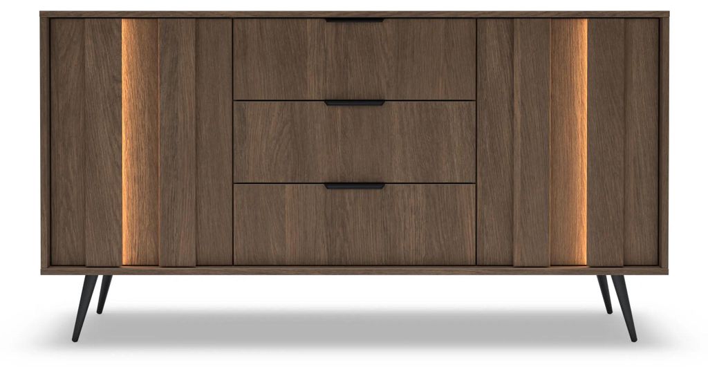 Sideboard / Kommode AMARO 153cm (2D3S) – Eiche Dunin mit Produktbild 