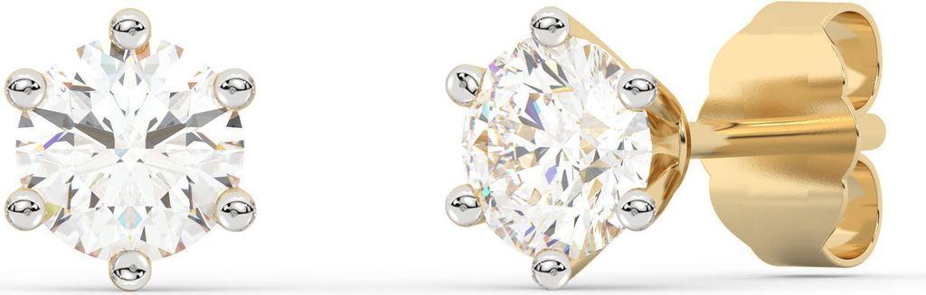Diam Addict Ohrring 585/- Gold 0,6cm gelb Diamant weiß 319320015-1
