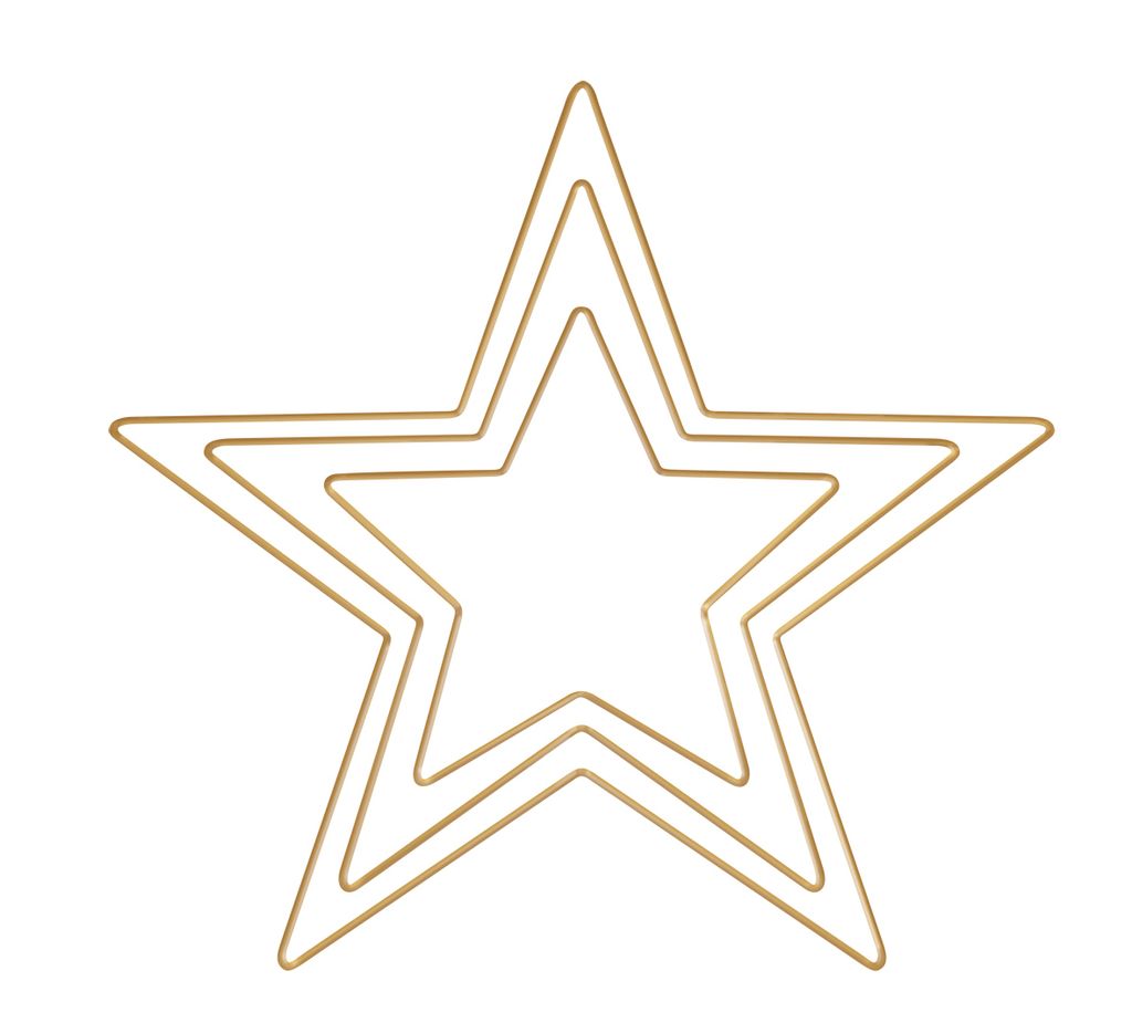 Metall-Creolen, goldener Stern, Traumfänger, 3 Stück.