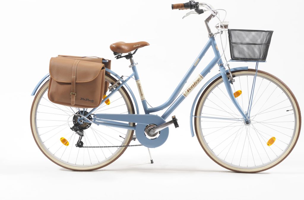 VENICE - I love Italy Cityfahrrad MALAGUETA 28 Zoll Lady, BLU MAMA NON MAMA