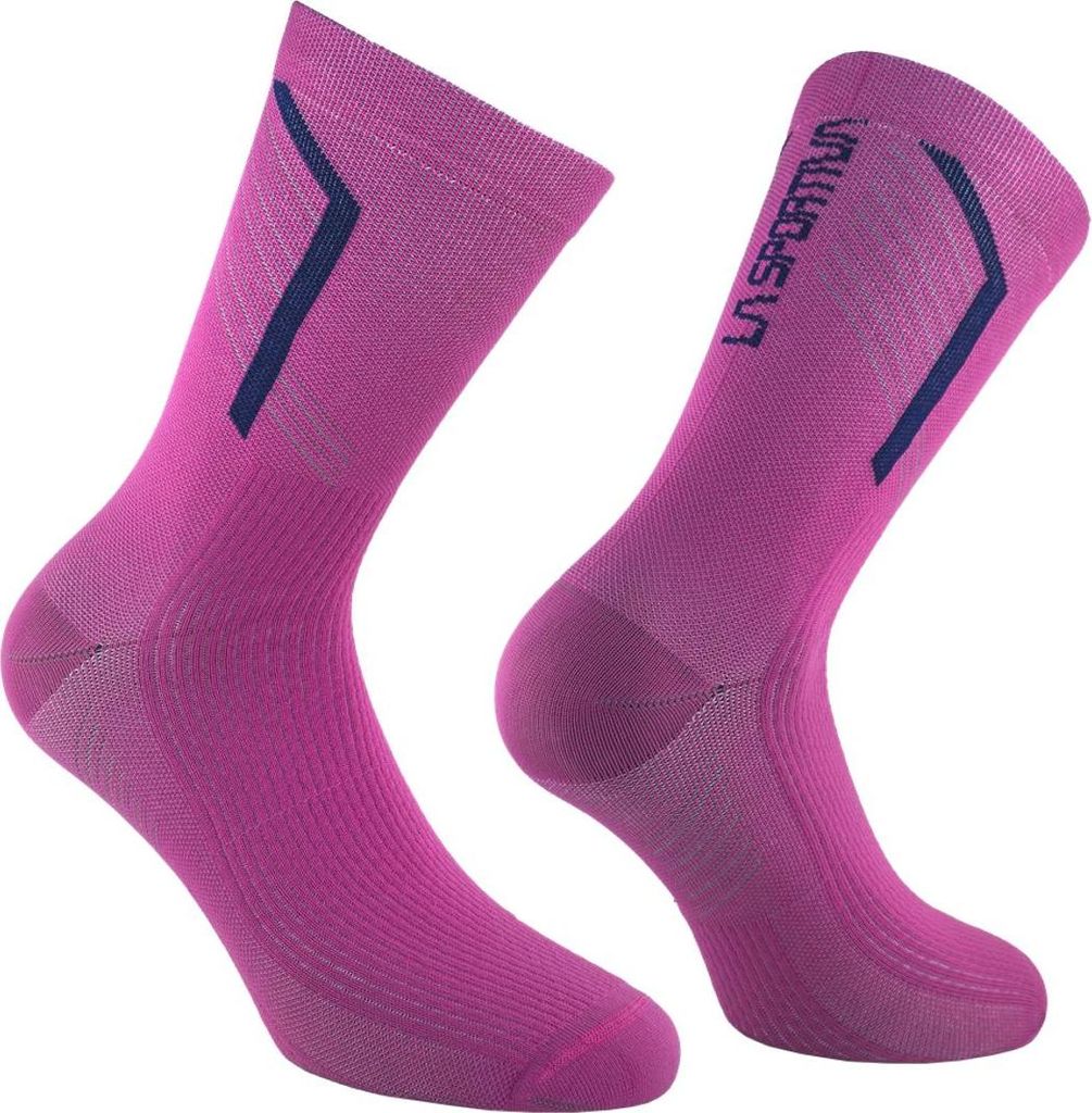 Flow Trail Socken - leichte Socken für Berg- und Trailrunning - La Sportiva, Größe:L, Farbe:P19B46-Azalea/Night Sky