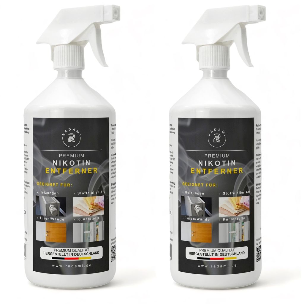 2x1L Nikotinentferner Nikotinreiniger kraftvoll gegen Gilb, Produktbild 