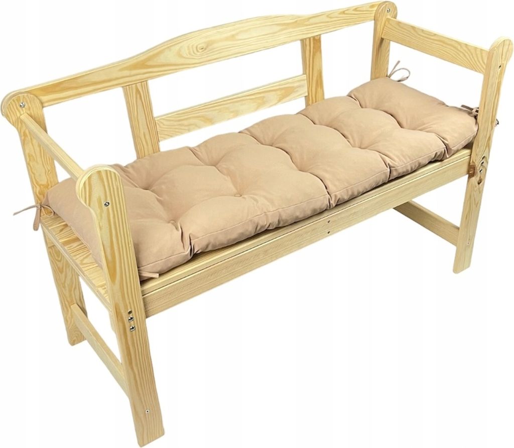 Gartenbankkissen, Beige, 150x40x8, Gartenkissen, Gartensitzkissen, Outdoorkissen, Gartenkissen