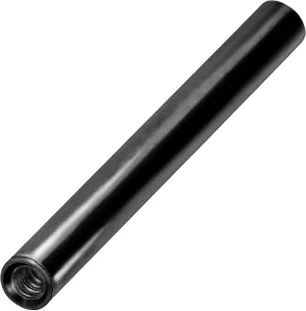 Zungenpiercing, Intim-Piercing Titan Barbell mit Innengewinde ohne Kugeln Schwarz Stablänge: 10mm | Stabstärke: 1,2mm