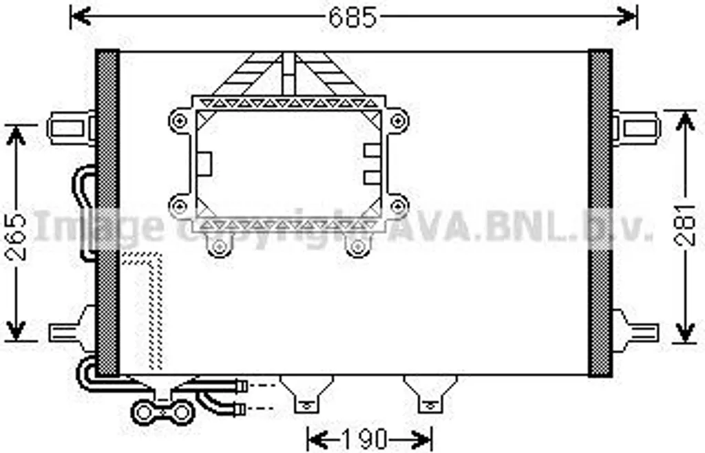 Condenseur de Clim pour CLS C219 - Radiateur de Climatisation MSA5562