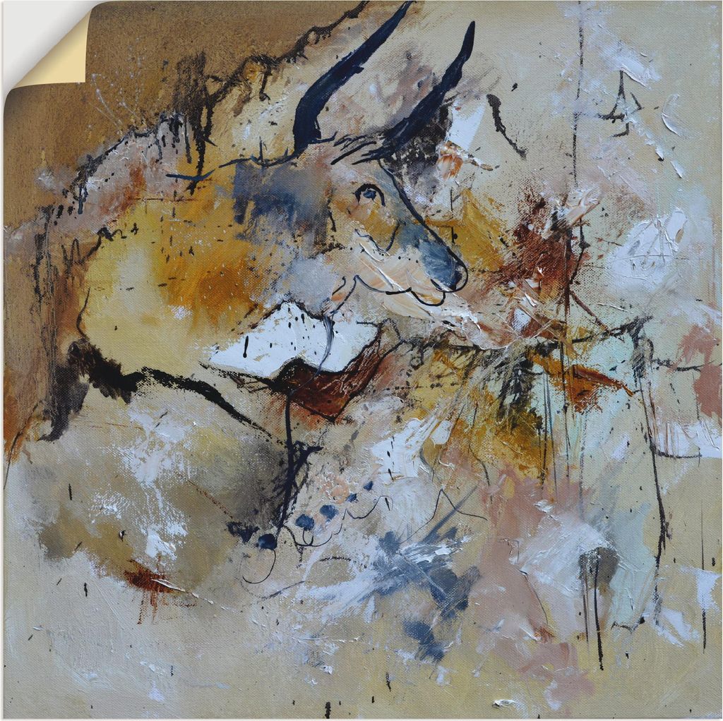 ARTland Wandbild, selbstklebend Abstrakt Stier Größe: 30x30 cm