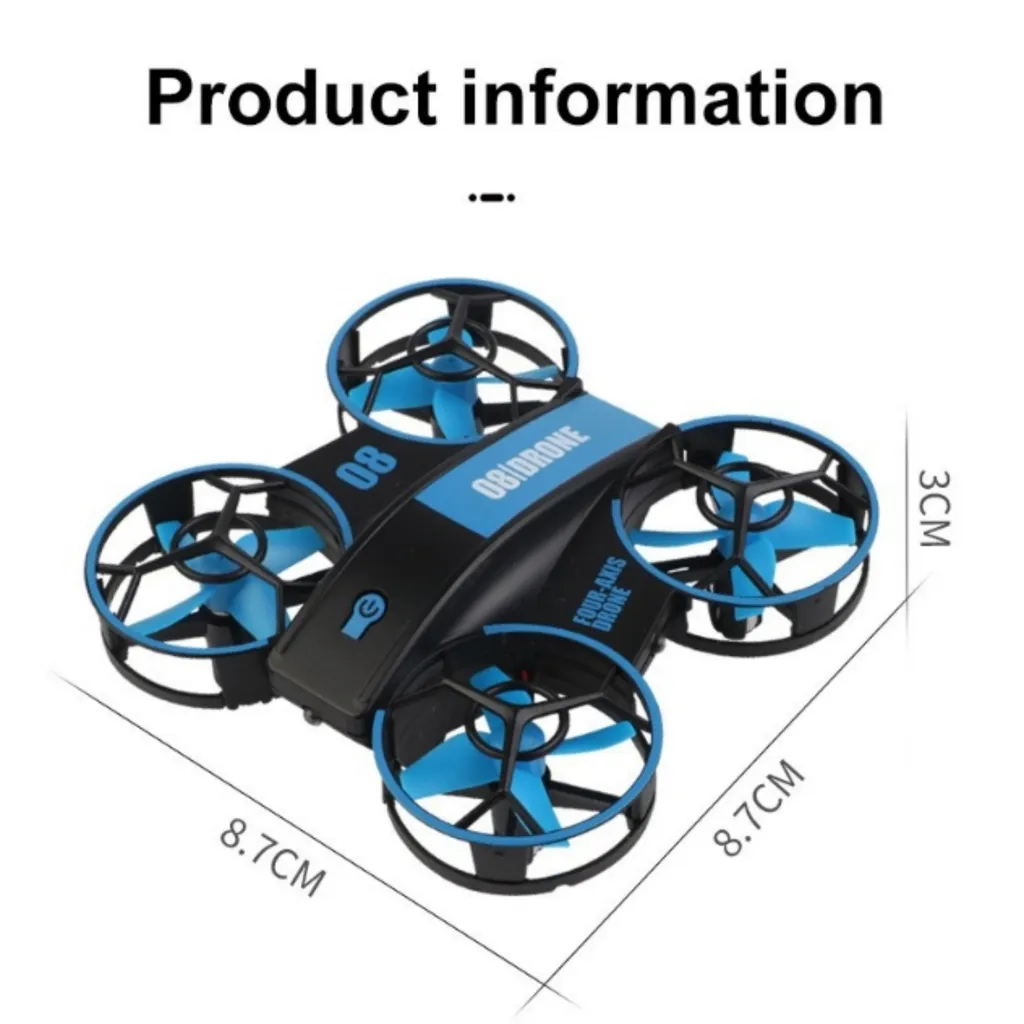 Drone UFO AIORBER télécommandé à la main avec 3 vitesses et LED bleues - 6