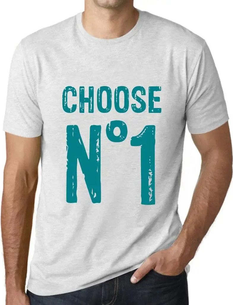 Herren Grafik T-Shirt Wählen Sie Nr 1 – Choose No 1 – Öko-Verantwortlich Vintage Jahrgang Kurzarm Lustige Druck Geburtstag Geschenk Mann