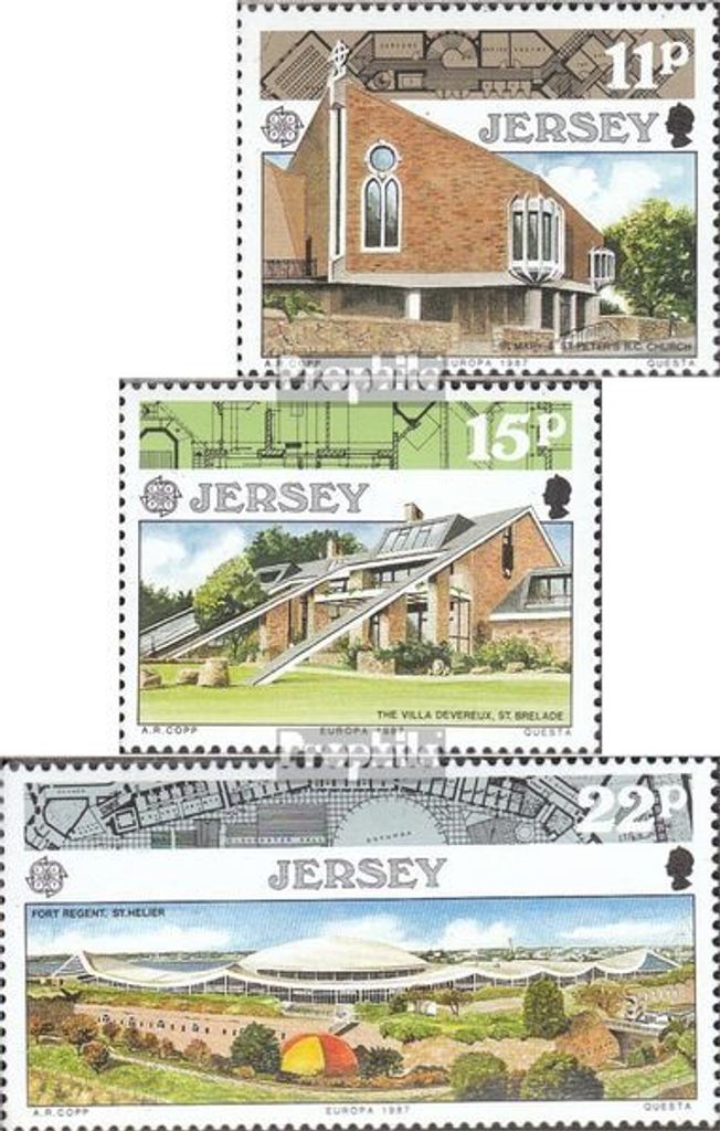 Briefmarken GB - Jersey 1987 Mi 405-407 (kompl.Ausg.) gestempelt Europa