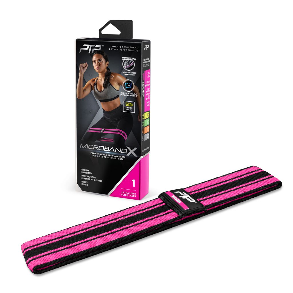 Woven Resistance Loop MICROBANDX Pink ULTRALIGHT PTP Produktbild 