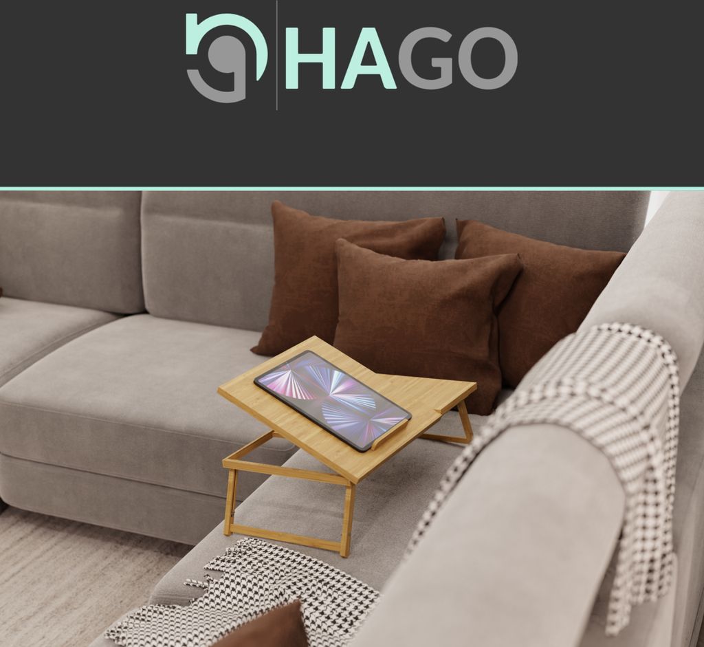 HAGO24 Laptoptisch 54x34cm Bambus Lapdesk Notebooktisch Produktbild 8