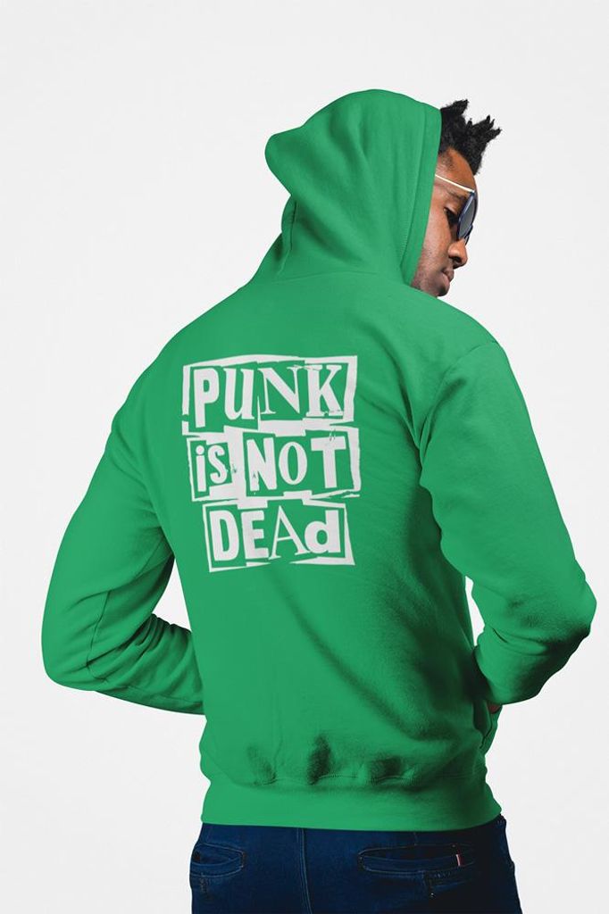 D&B Uni Hoodie ZIPZN00004 Punk Grün-Größe L