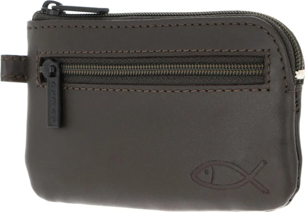 Custodia Chiavi oxmox Freedom Fish Pelle Marrone Scuro | Portachiavi Uomo