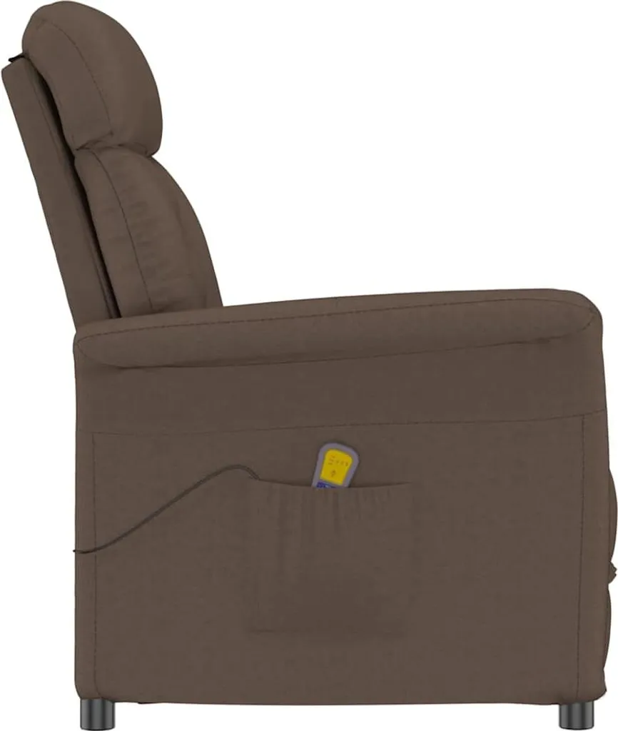 Fauteuil de massage vidaXL avec coussin marron 70.5 x 96.5 cm similicuir
