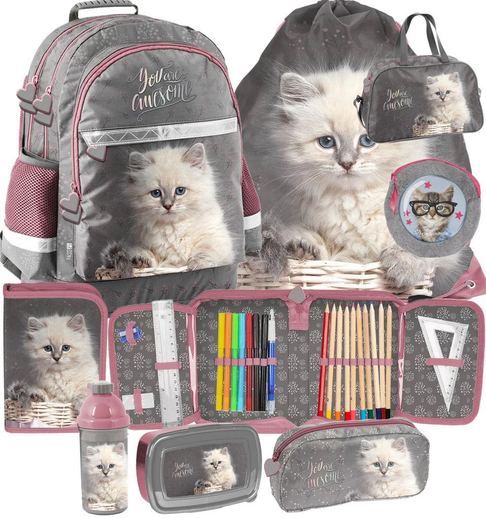 8pcs KATZE satchel zaino zaino scuola gattino astuccio Immagine del prodotto 
