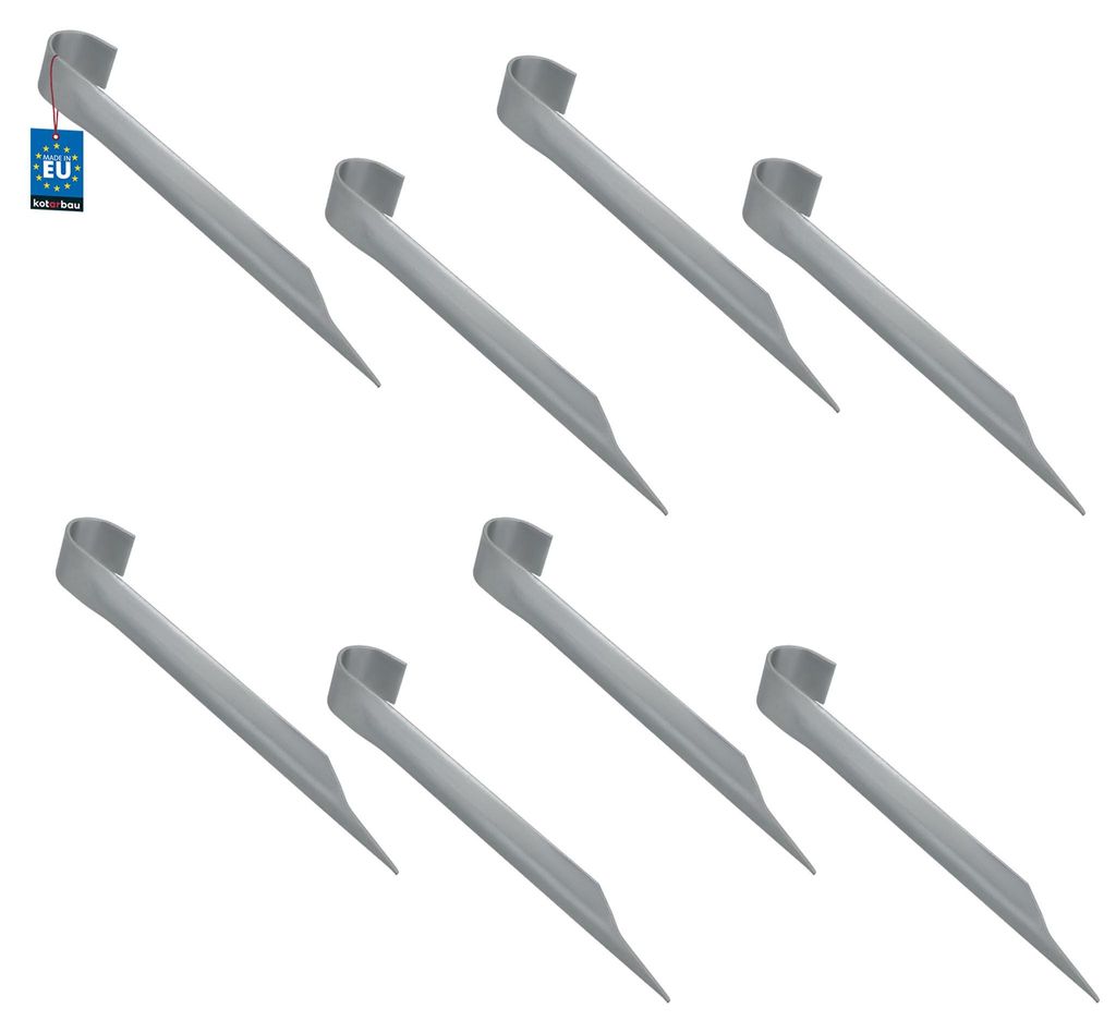 KOTARBAU 8er Set Bodenanker für Trampolin - 350 mm - Heringe für Gartentrampolin - Erdanker zum Einschlagen - Zeltheringe - Schwerlastanker - E...