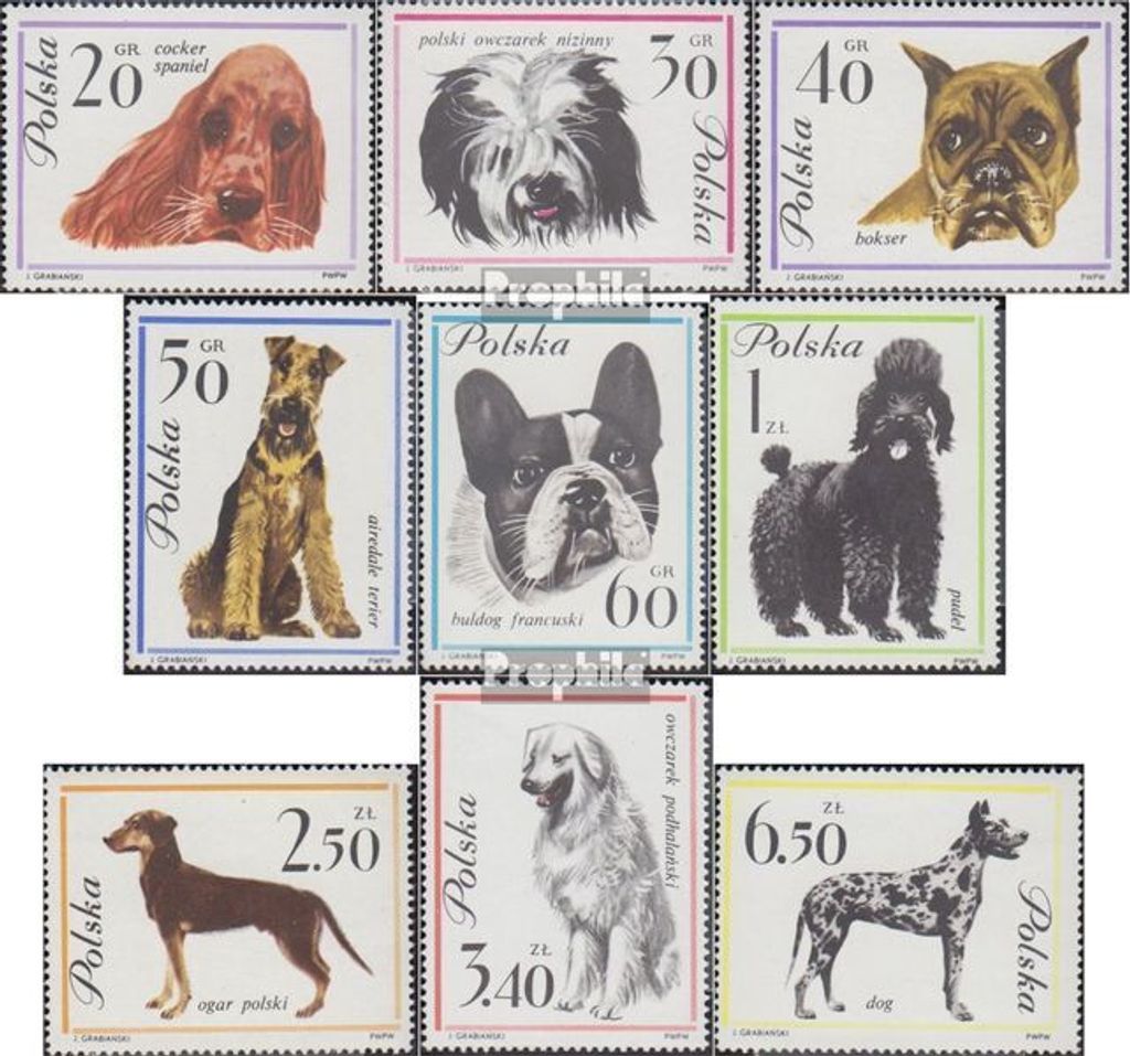 Briefmarken Polen 1963 Mi 1374-1382 (kompl.Ausg.) Produktbild 