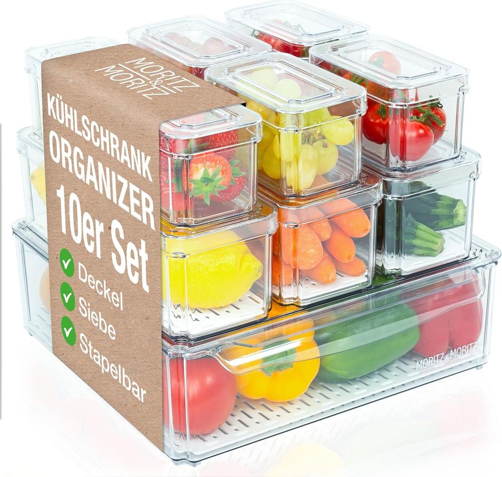 Moritz & Moritz Kühlschrankorganizer, 10tlg. Produktbild 