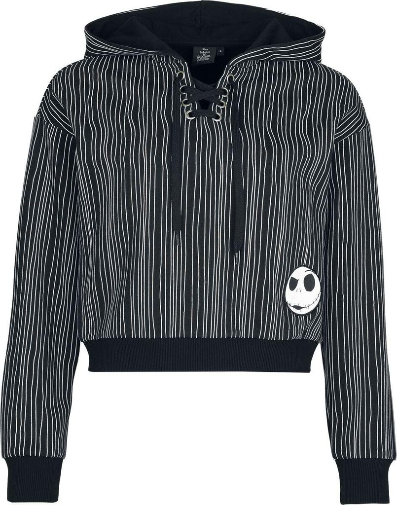 The Nightmare Before Christmas Kapuzenpullover Damen Pinstripe Jack schwarz M