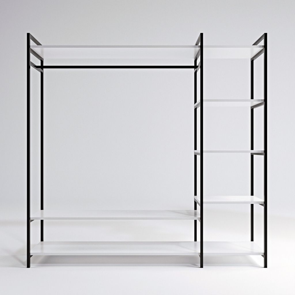 Skye Decor, Trend- Trend Gardırop Sağ raflı L615LCV, Weiß, Produktbild 7