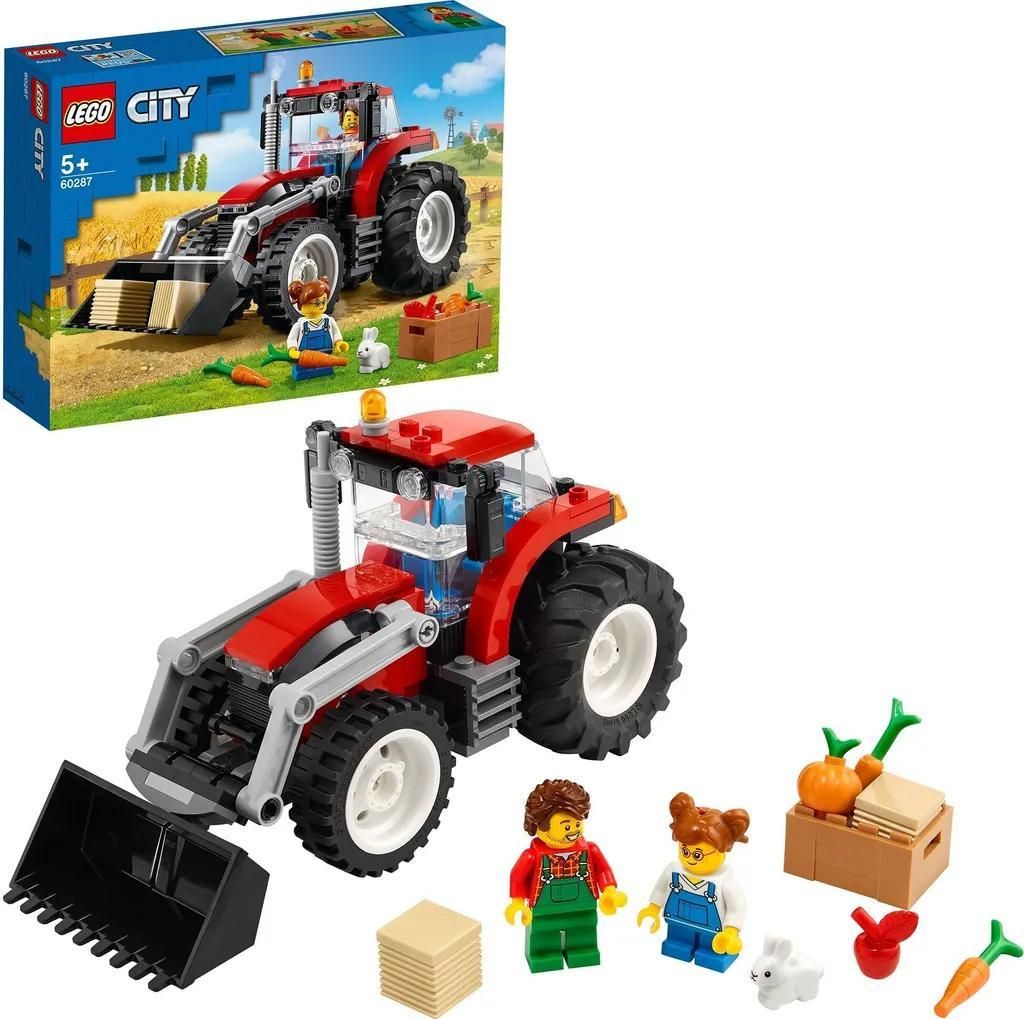 LEGO City Traktor Spielzeug, Bauernhof Set mit Minifiguren und Tierfiguren, toll als Geschenk für Jungen und Mädchen ab 5 Jahren 60287