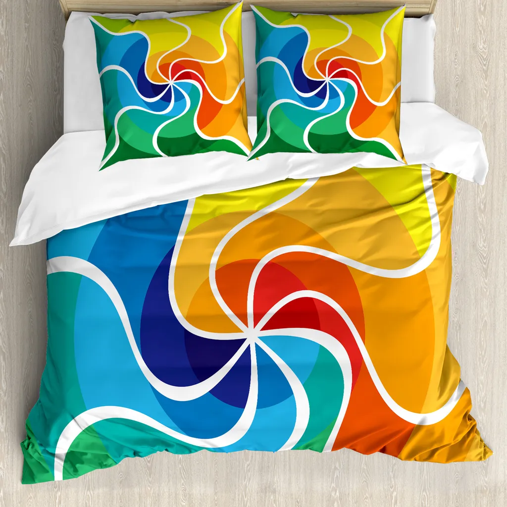 Offerta Set Copripiumino ABAKUHAUS 155x220 Rainbow - Microfibra Top