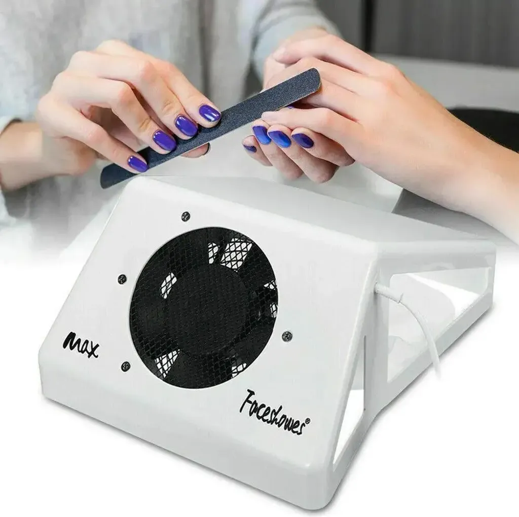 Aspirateur à ongles de table 65W blanc compact pour manucure