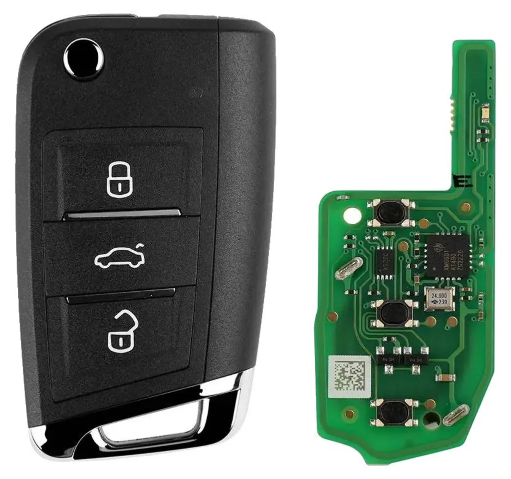 Clé télécommande avec puce électronique intégrée haute fréquence, lot x5