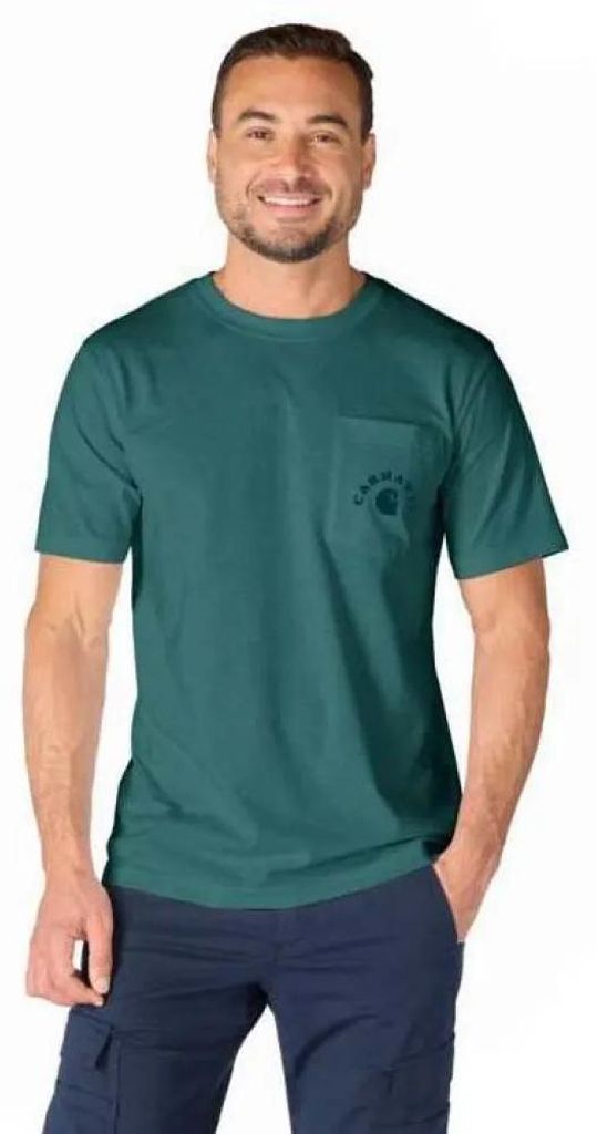 Carhartt Irvine Work Kurzarm-t-shirt Grün 2XL Mann Grün 2XL