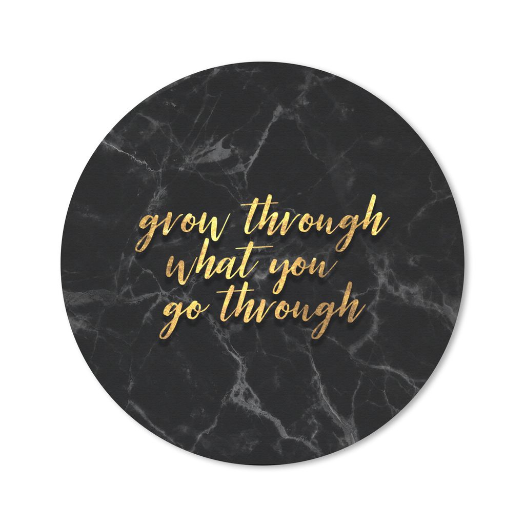 MuchoWow Mauspad Mousepad Zitate - Motivation - Gold - Marmor 50x50 cm - Mousepads - Maus Mat - Pad - Mausunterlage - Vinyl