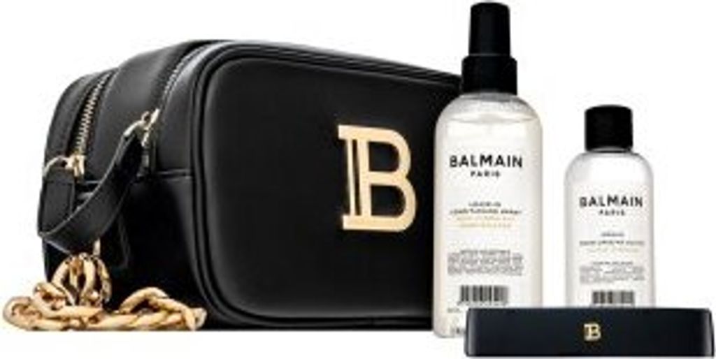 Balmain Hair Couture Black & Gold Toiletry Bag Geschenkset für Feinheit und Glanz des Haars