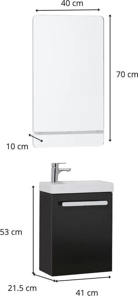 Lave-mains suspendu NEVADA pack complet pour optimiser un mini WC