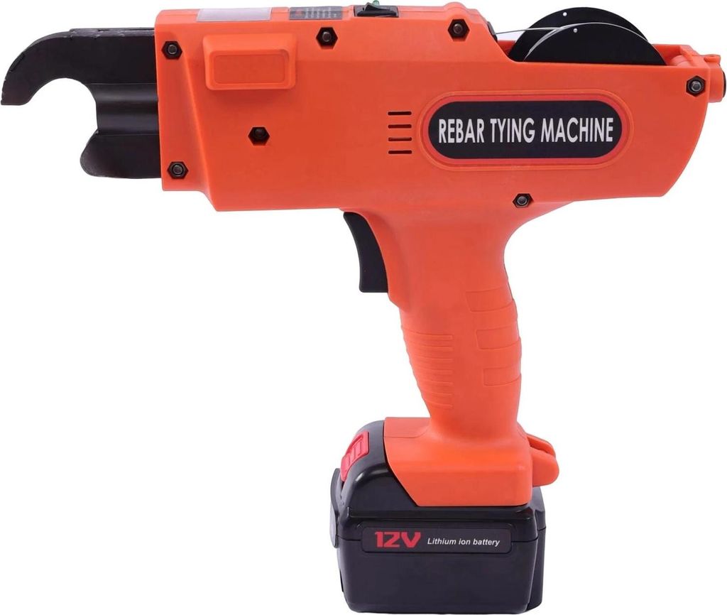 Elektrische Bewehrungsbindemaschine - Handliche automatische Bindepistole - Tragbar - Für 6–25 mm Bewehrung - Orange