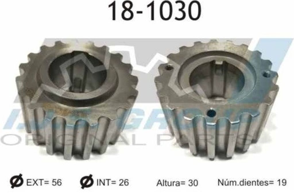 IJS GROUP Kurbelwellenrad 18-1030 für RENAULT Clio III Schrägheck (BR0/1, CR0/1) 30mm 26mm 56mm 0,3kg