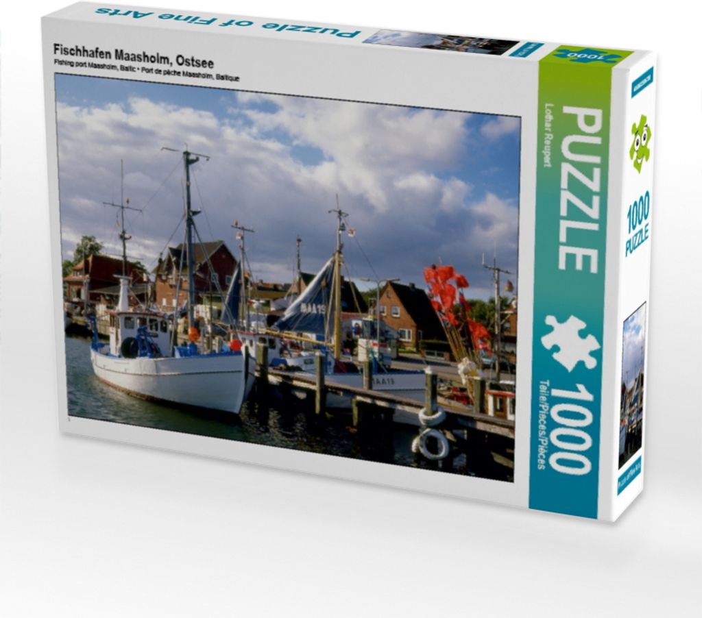 Calvendo Fischhafen Maasholm, Ostsee 1000 Teile Puzzle quer 640x480mm, Reupert Lothar; 7337639