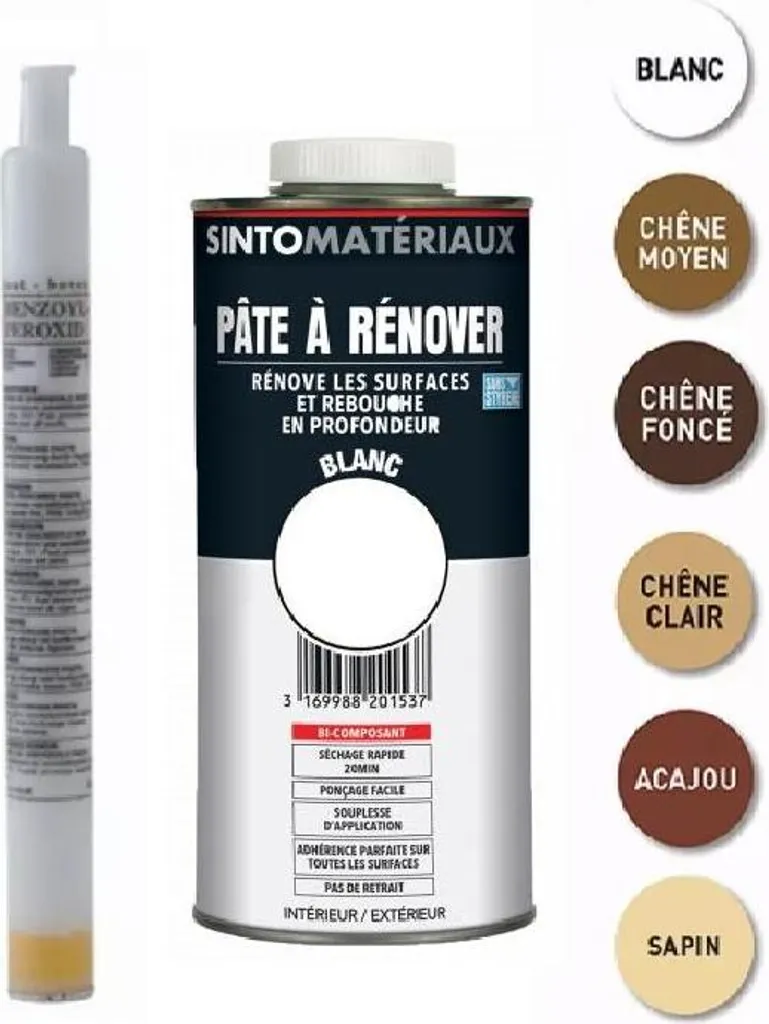 Reboucher trous et fissures bois avec SINTO SA Chêne Clair 1,5 kg