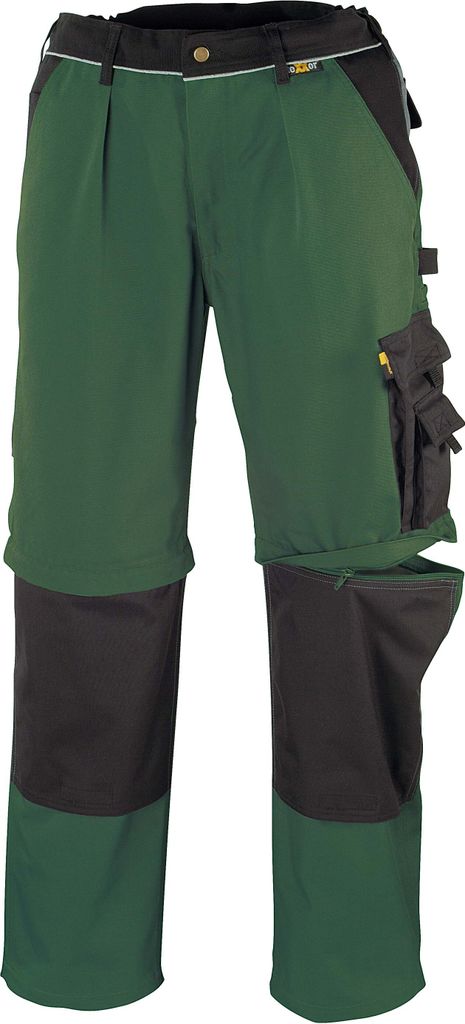 TEXXOR Arbeitshose TOBAGO Canvas ZIP off Gr. 46 grün/schwarz
