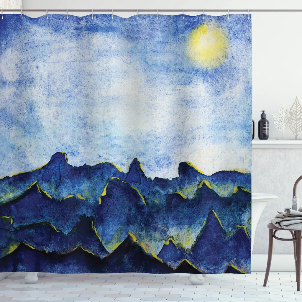 Tenda Bagno ABAKUHAUS 175x180 cm - Paesaggio Relax e Antimuffa