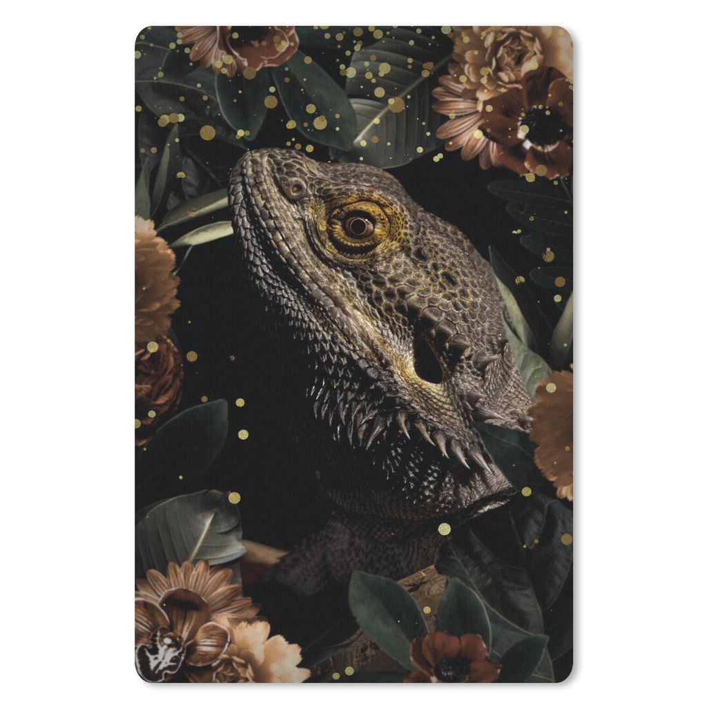 MuchoWow Mauspad Mousepad Reptilien - Pflanzen - Blumen 18x27 cm - Mousepads - Maus Mat - Pad - Mausunterlage
