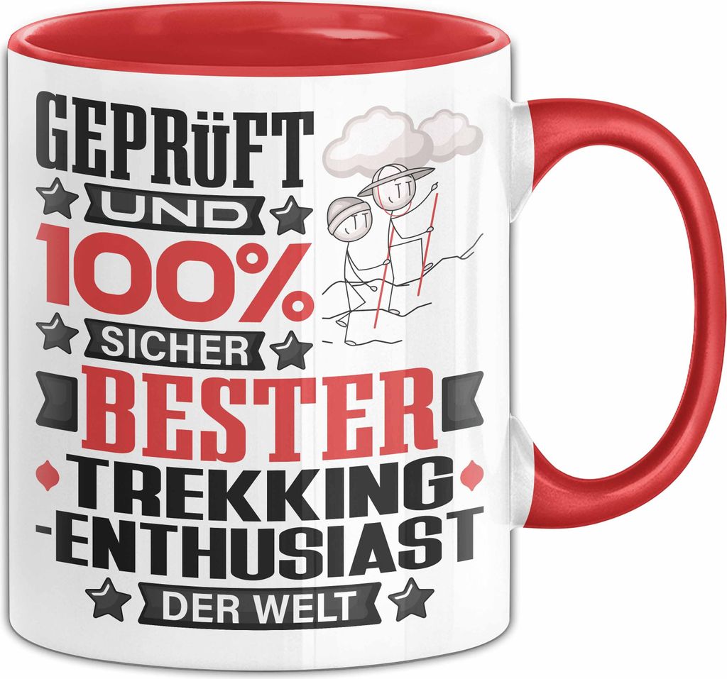 Trekking-Enthusiast Geschenk Lustiger Spruch für Trekking-Enthusiast Geschenkidee Bester Trekking-Enthusiast Der Welt (Rot)