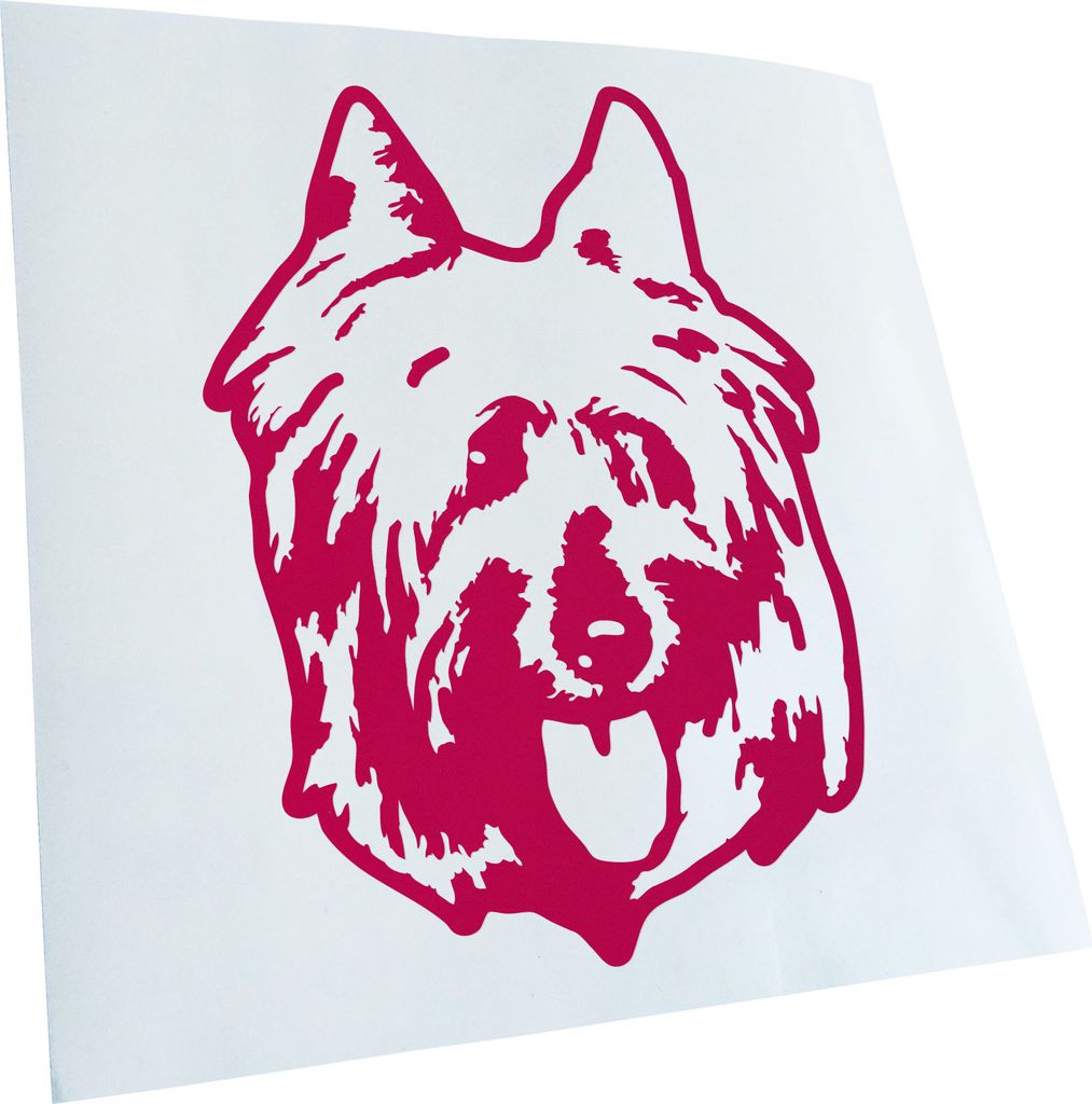 Kiwistar - Autoaufkleber - Silky Terrier Hund - Neonorange - 14x10cm - Aufkleber für Auto, Laptop, Fahrrad, LKW, Motorrad mehrfarbig JDM Decal Racing