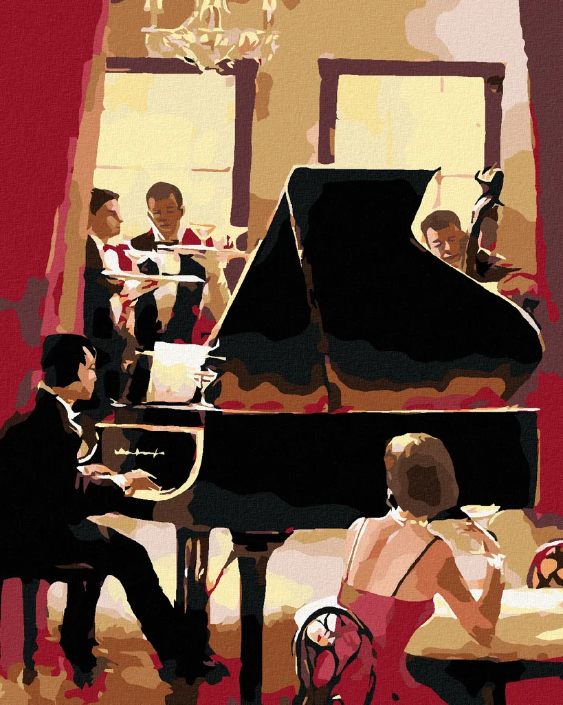 Zuty Pittura Diamante Pianista - Regalo Creativo 40x50 con Telaio