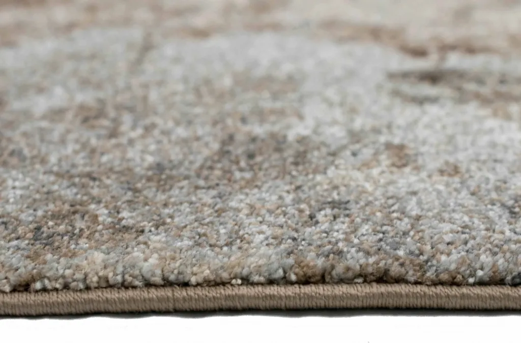 Tapis d'entrée ou de bureau moderne abstrait beige marron 120x170